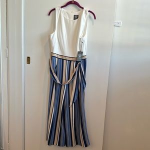 BRAND NEW: Vince Camuto Blue Striped Jumpsuit